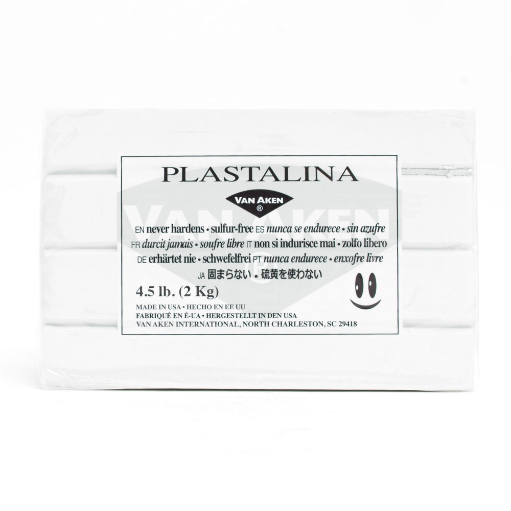 Van Aken, Plastalina, Modeling Clay, 4.5#, White